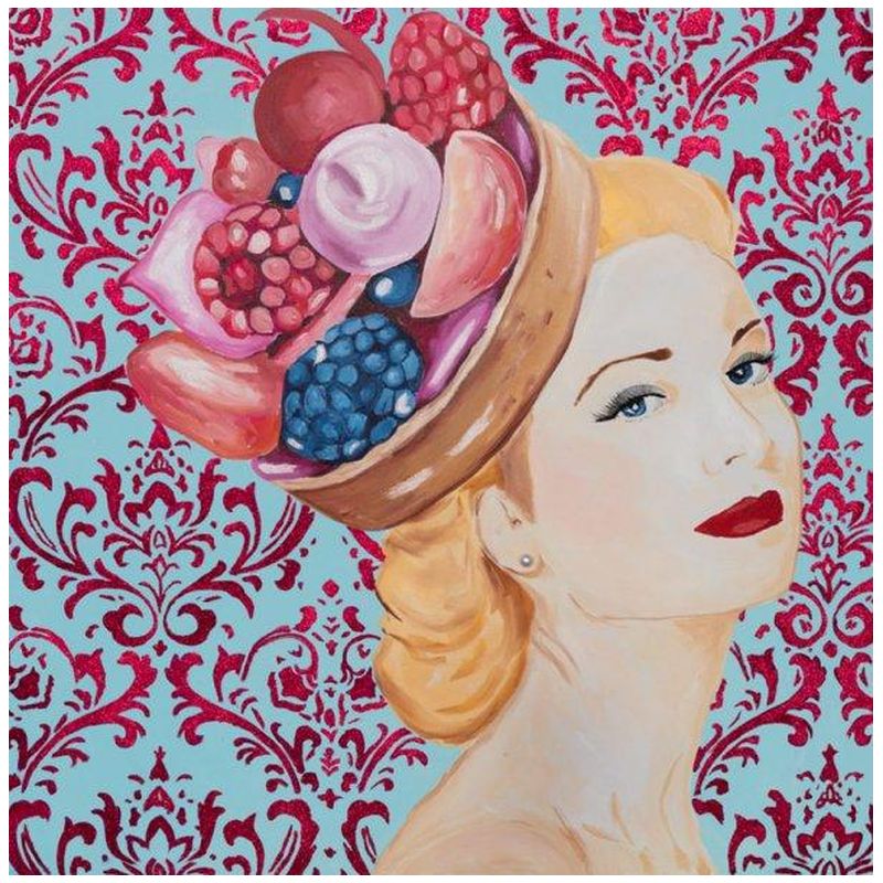 Картина Grace Kelly with Berry Tart Headdress and Damask Background Мульти Картина Grace Kelly with Berry Tart Headdress and Damask Background Мульти в Костроме | Loft Concept