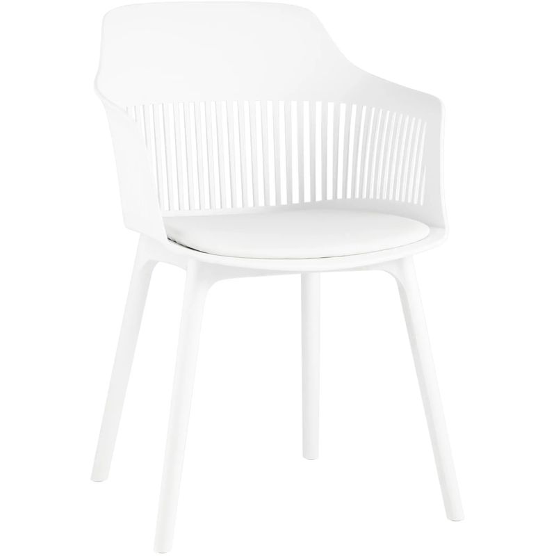 Стул Crocus Chair Белый цвет Подушка эко-кожа Белый Стул Crocus Chair Белый цвет Подушка эко-кожа Белый в Костроме | Loft Concept