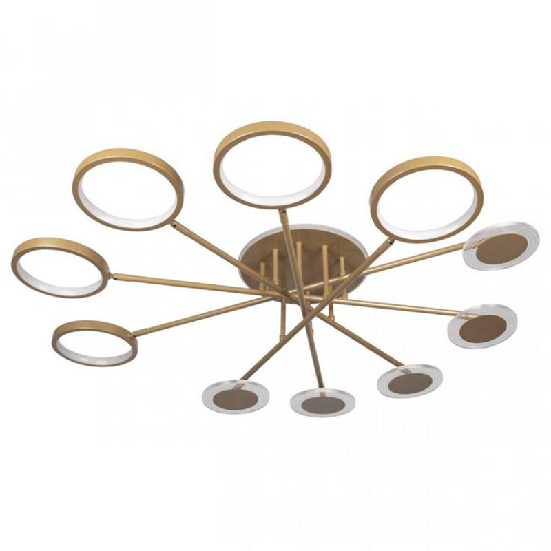 Люстра светодиодная BENDIK LIGHTING Gold 10 плафонов Золотой Прозрачный Люстра светодиодная BENDIK LIGHTING Gold 10 плафонов Золотой Прозрачный в Костроме | Loft Concept