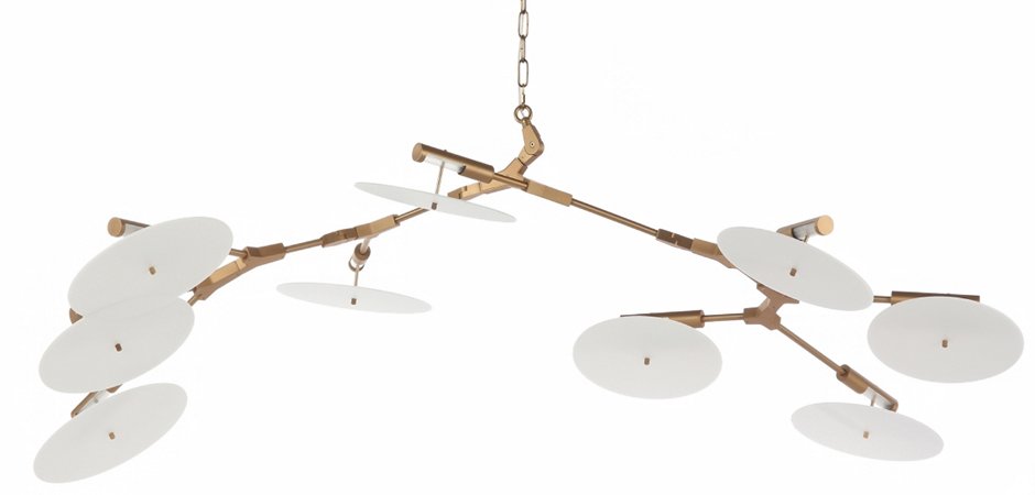 Люстра White Disc 9 ламп Люстра White Disc 9 ламп - Loft-Concept в Костроме