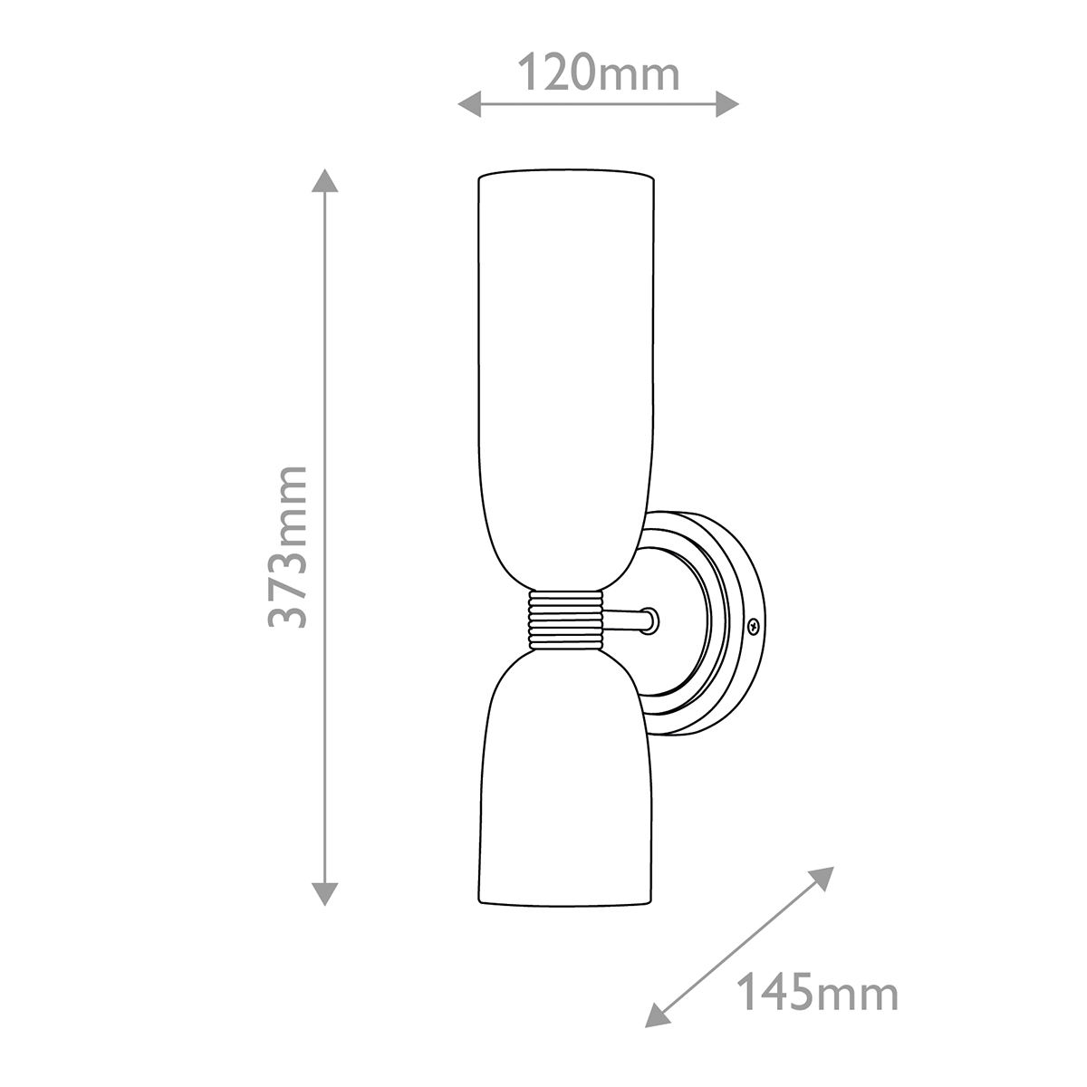 Бра для ванных комнат вертикальное с двумя матовыми белыми стеклянными плафонами Hinkley в Костроме