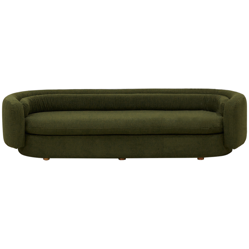 Диван Everard Green Sofa Зеленый Коричневый Диван Everard Green Sofa Зеленый Коричневый в Костроме | Loft Concept