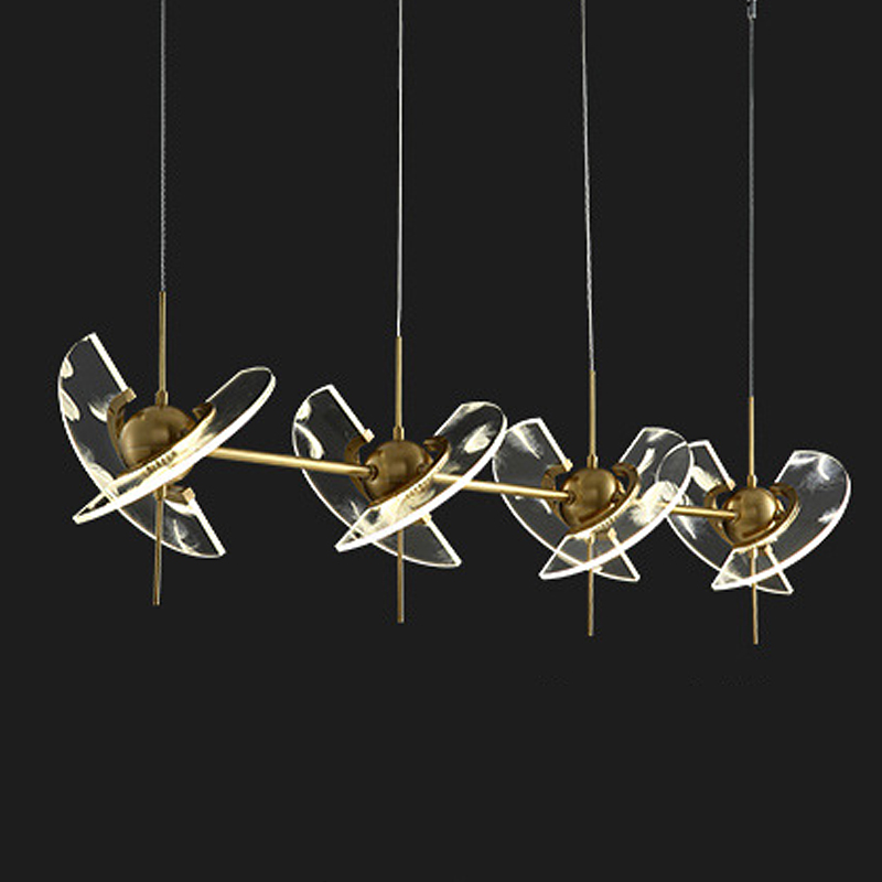 Люстра FLY Chandelier line Латунь Прозрачный Люстра FLY Chandelier line Латунь Прозрачный в Костроме | Loft Concept