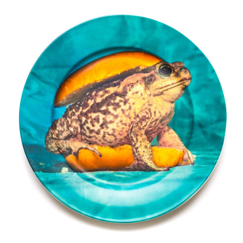 Тарелка Seletti Porcelain Plate Toad Бирюзовый Тарелка Seletti Porcelain Plate Toad Бирюзовый в Костроме | Loft Concept