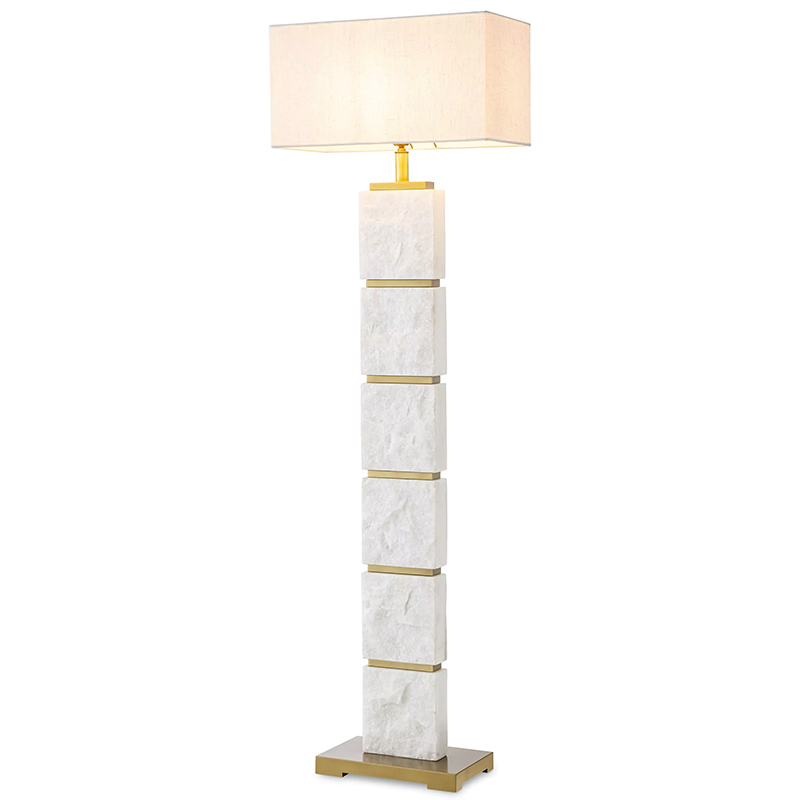 Торшер Eichholtz Floor Lamp Newton Marble Белый Мрамор Bianco Кремовый Латунь Торшер Eichholtz Floor Lamp Newton Marble Белый Мрамор Bianco Кремовый Латунь в Костроме | Loft Concept