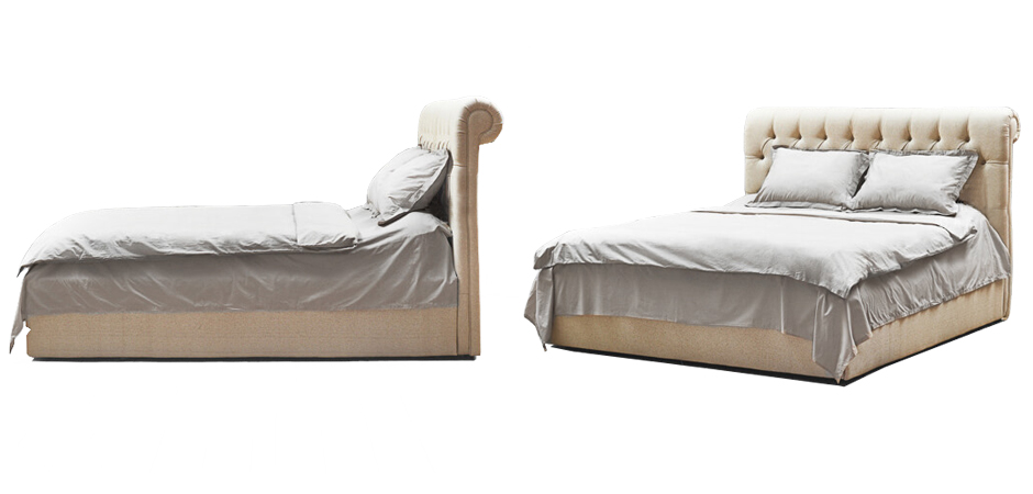 Кровать Beige Capitone Bed Кровать Beige Capitone Bed - Loft-Concept в Костроме