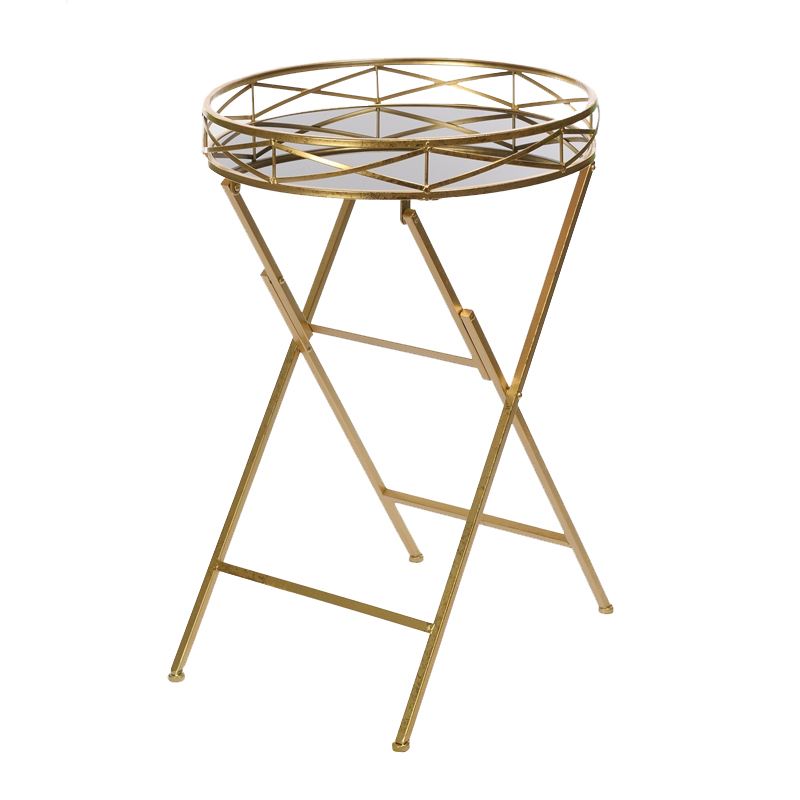 Круглый приставной стол Splendor Gold Золотой Желтый в Костроме | Loft Concept 