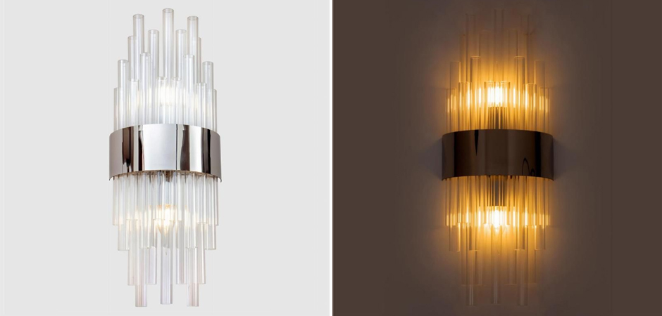 Бра на 2 лампы Flutes Chrome Бра на 2 лампы Flutes Chrome - Loft-Concept в Костроме