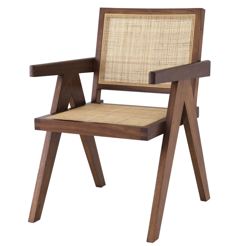 Стул Eichholtz Dining Chair Aristide brown Коричневый Бежевый Стул Eichholtz Dining Chair Aristide brown Коричневый Бежевый в Костроме | Loft Concept