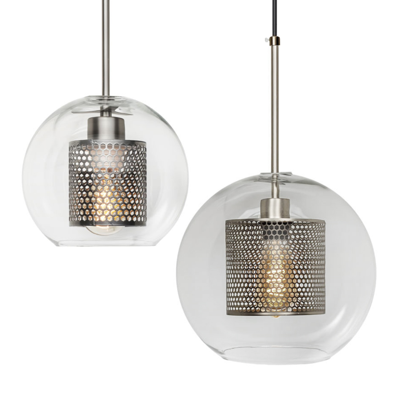Perforated Vessel Pendant Lamp Nickel Ball Никель Прозрачное Стекло Perforated Vessel Pendant Lamp Nickel Ball Никель Прозрачное Стекло в Костроме | Loft Concept