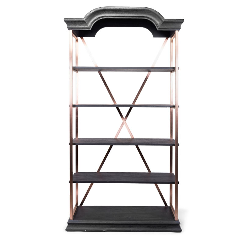 Стеллаж Everild Rack Бронза Черный Стеллаж Everild Rack Бронза Черный в Костроме | Loft Concept