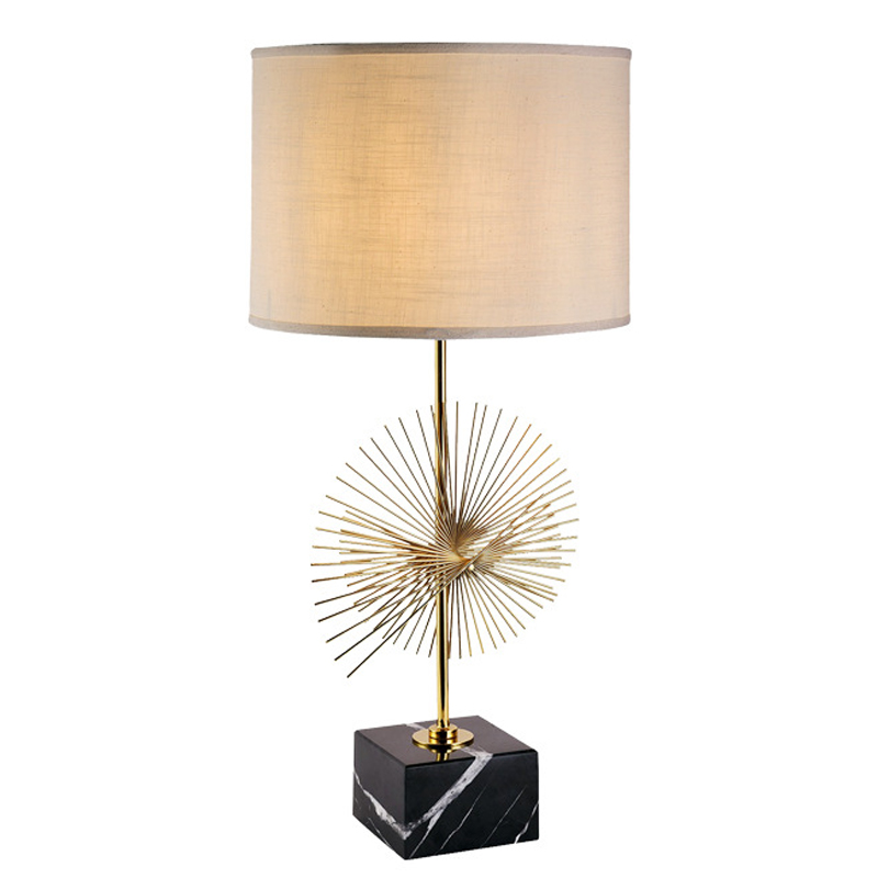 Настольная лампа Troels Table Lamp Белый Черный Латунь Настольная лампа Troels Table Lamp Белый Черный Латунь в Костроме | Loft Concept