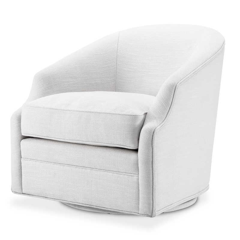 Кресло Eichholtz Swivel Chair Gustav Белый Кресло Eichholtz Swivel Chair Gustav Белый в Костроме | Loft Concept