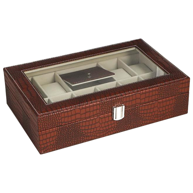 Шкатулка для часов Eyre Watch Box Коричневый Бежевый Шкатулка для часов Eyre Watch Box Коричневый Бежевый в Костроме | Loft Concept