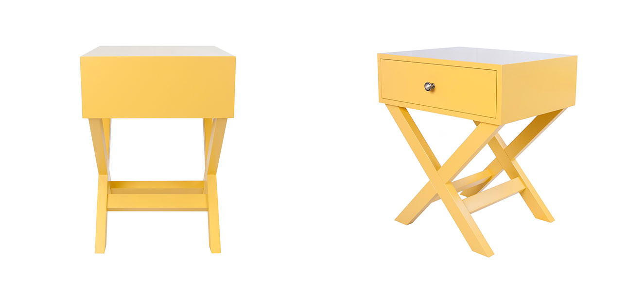 Тумба с одним ящиком цвет желтый Gloria - фото