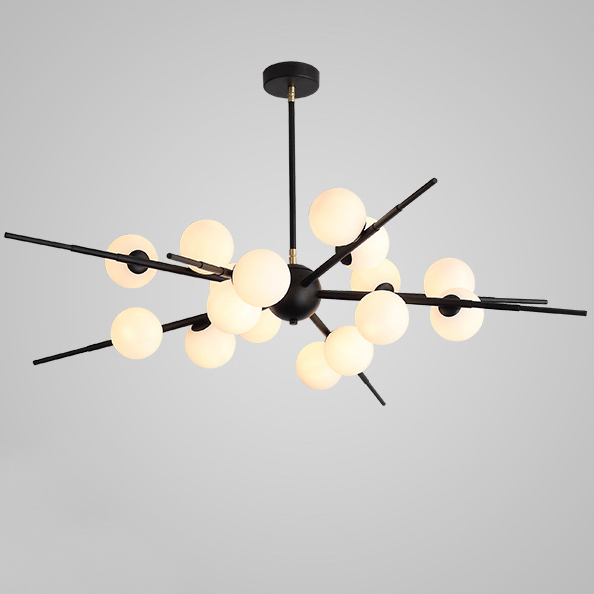 Люстра Cherry Bomb 16 balls black Черный Белый Люстра Cherry Bomb 16 balls black Черный Белый в Костроме | Loft Concept