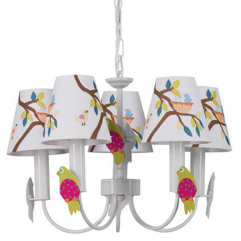 Люстра Сolored Nestlings Chandelier Мульти Белый Люстра Сolored Nestlings Chandelier Мульти Белый в Костроме | Loft Concept