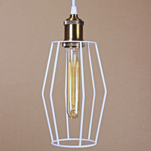 Подвесной светильник Wire Cage Pendant Spauk White Белый в Костроме | Loft Concept 