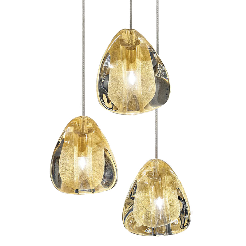 Подвесной светильник Mizu 1 Suspension Lamp Gold Прозрачный Хром Подвесной светильник Mizu 1 Suspension Lamp Gold Прозрачный Хром в Костроме | Loft Concept