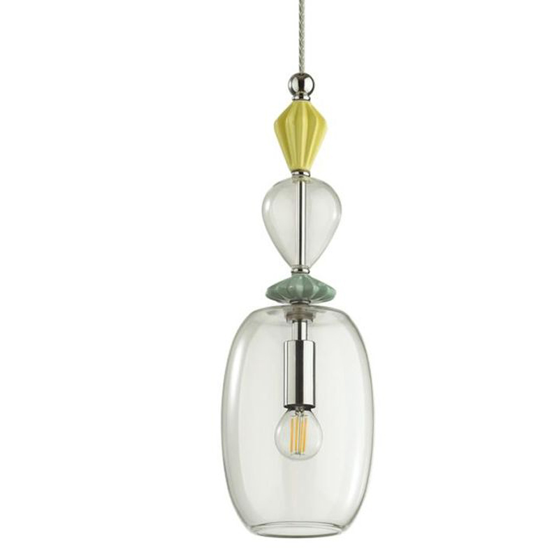 Подвесной светильник Iris Glas hanging lamp candy B chrome Прозрачное Стекло Прозрачный желтый Голубой Хром Прозрачный зеленый Подвесной светильник Iris Glas hanging lamp candy B chrome Прозрачное Стекло Прозрачный желтый Голубой Хром Прозрачный зеленый в Костроме | Loft Concept