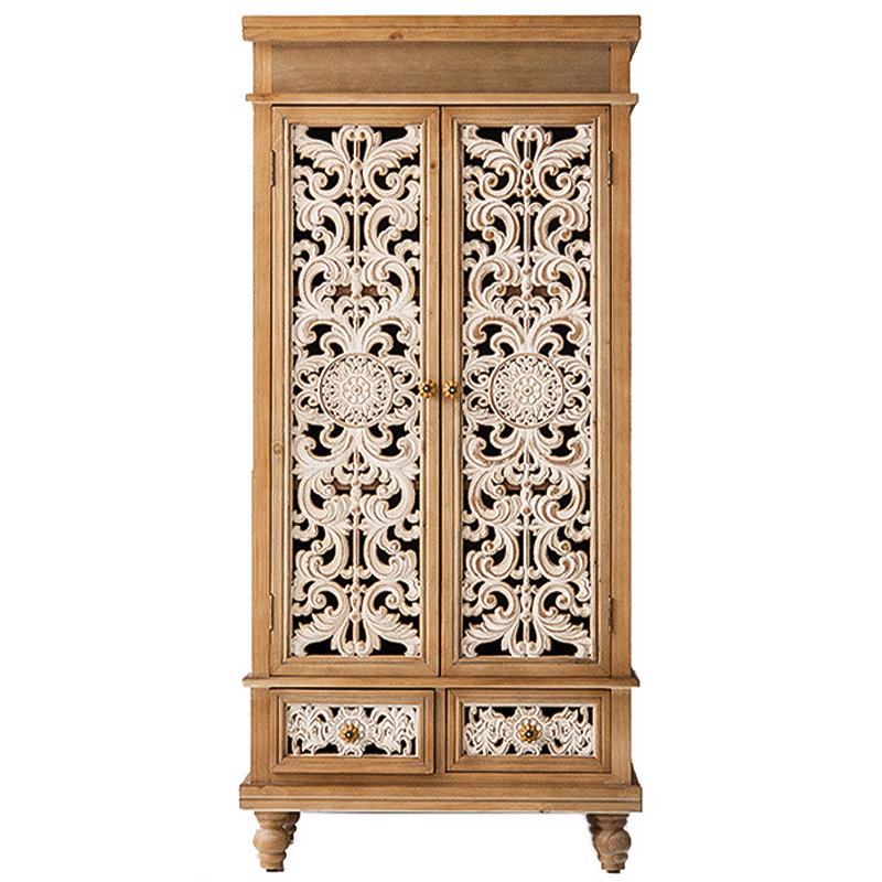 Шкаф Noemie Provence Cabinet Древесина Белый Шкаф Noemie Provence Cabinet Древесина Белый в Костроме | Loft Concept