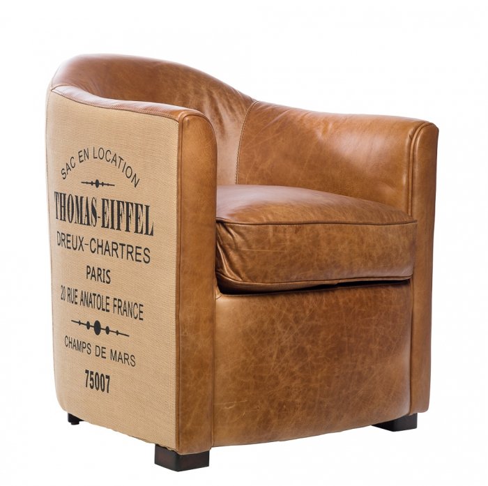 Кресло Tomas-Eiffiel Leather Коричневый Кресло Tomas-Eiffiel Leather Коричневый в Костроме | Loft Concept