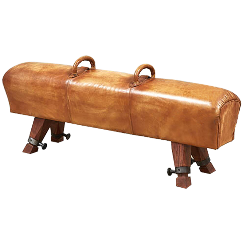 Козлик дизайнерский Leather Gymnastic Goat Loft Коричневый Карамель Графит Козлик дизайнерский Leather Gymnastic Goat Loft Коричневый Карамель Графит в Костроме | Loft Concept