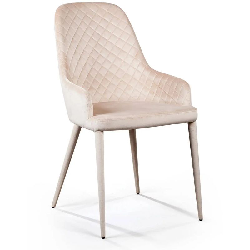 Стул Douglas Rhombus Chair Бежевый Велюр Бежевый Стул Douglas Rhombus Chair Бежевый Велюр Бежевый в Костроме | Loft Concept