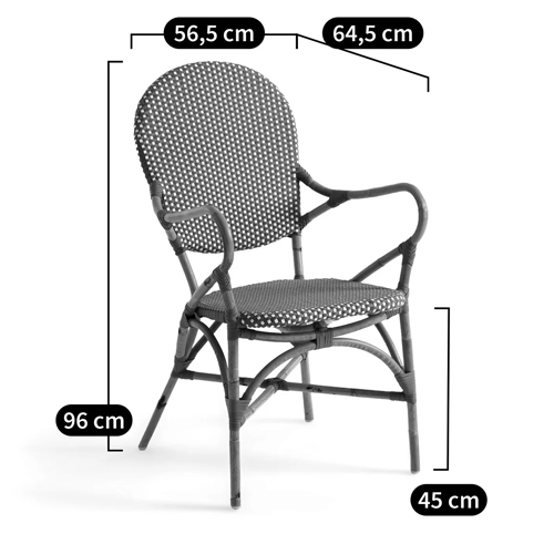 Кресло плетеное из ротанга Ronald Black White Rattan Chair Кресло плетеное из ротанга Ronald Black White Rattan Chair в Костроме