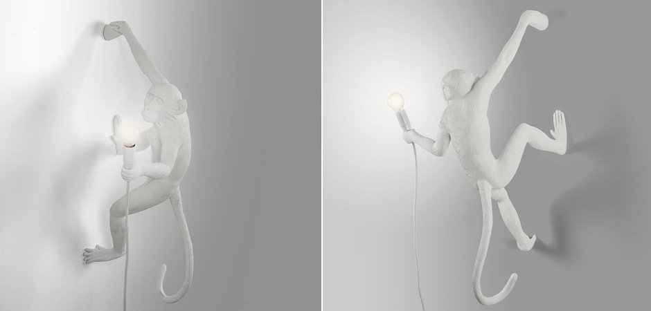 Бра Seletti The Monkey Lamp Hanging Version Right Бра Seletti The Monkey Lamp Hanging Version Right - Loft-Concept в Костроме