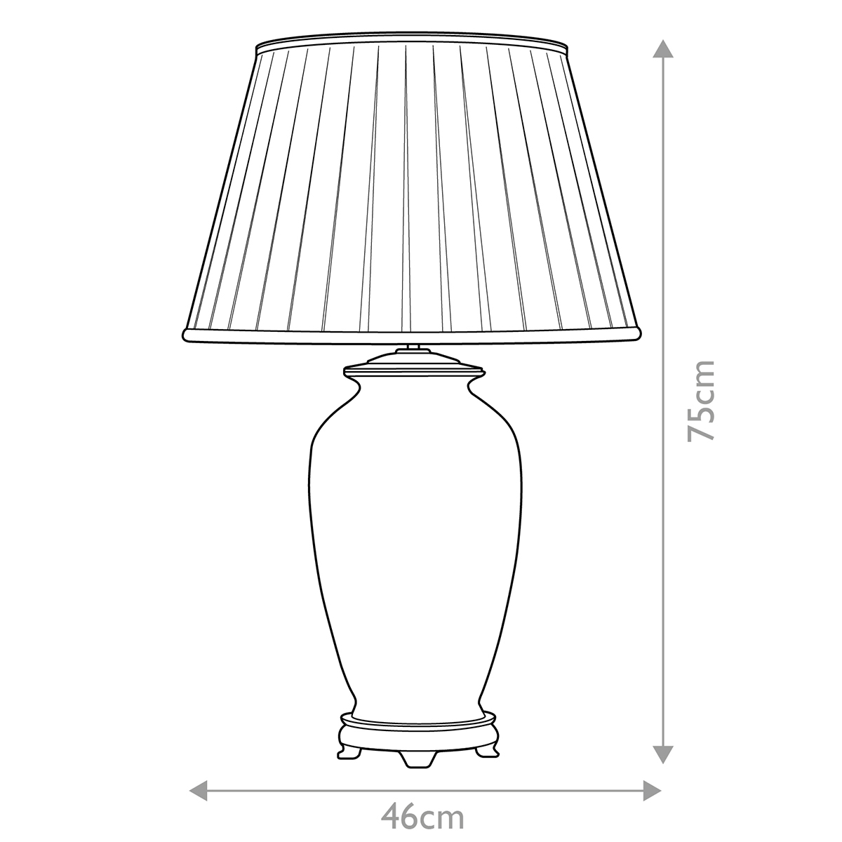 Настольная лампа восточная с основанием из керамики серебряная с цветочным и лиственным декором и белым плиссированным абажуром Elstead Lighting в Костроме
