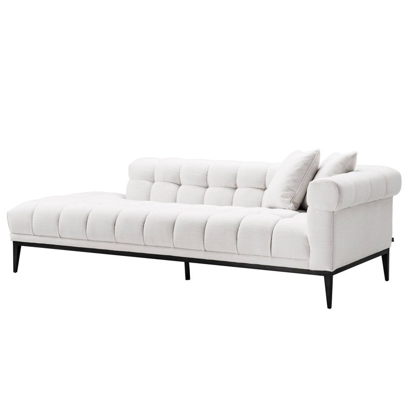 Кушетка Eichholtz Lounge Sofa Aurelio Right Белый Черный Кушетка Eichholtz Lounge Sofa Aurelio Right Белый Черный в Костроме | Loft Concept
