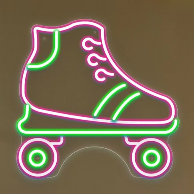 Неоновая настенная лампа Rollers Neon Wall Lamp Прозрачный Зеленый Розовый Неоновая настенная лампа Rollers Neon Wall Lamp Прозрачный Зеленый Розовый в Костроме | Loft Concept