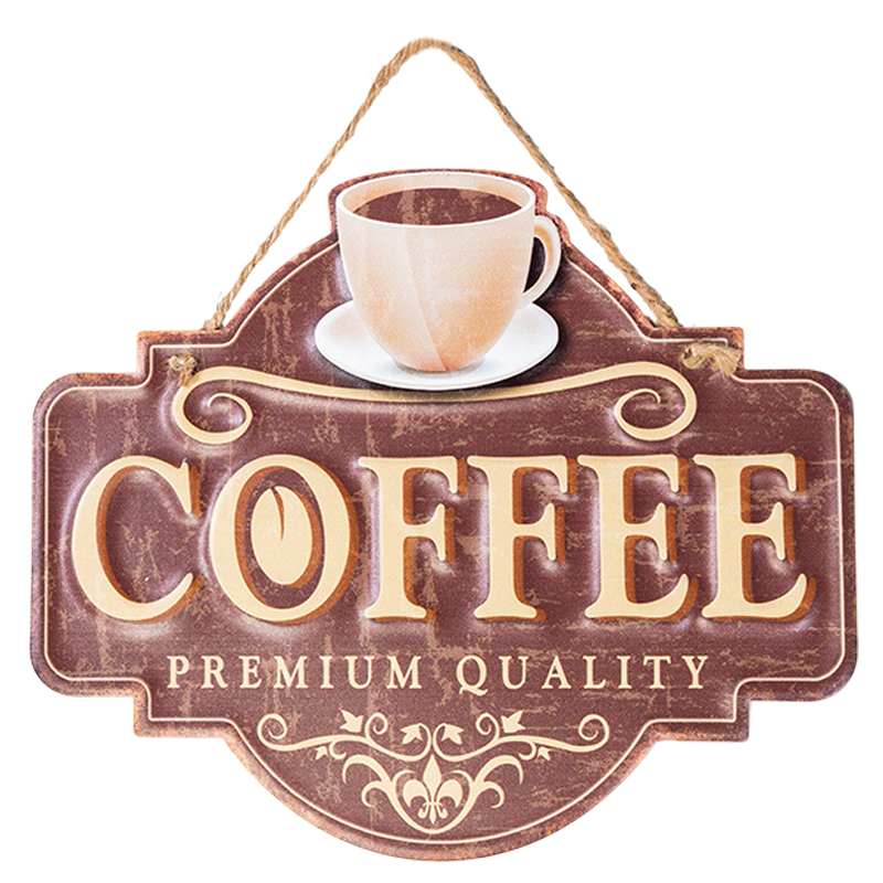 Аксессуар на стену Coffee Premium Quality II Коричневый винтаж Аксессуар на стену Coffee Premium Quality II Коричневый винтаж в Костроме | Loft Concept