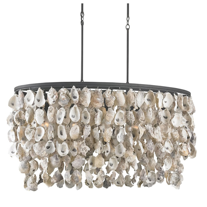 Люстра из натуральных ракушек Stillwater Oval Chandelier Люстра из натуральных ракушек Stillwater Oval Chandelier в Костроме | Loft Concept