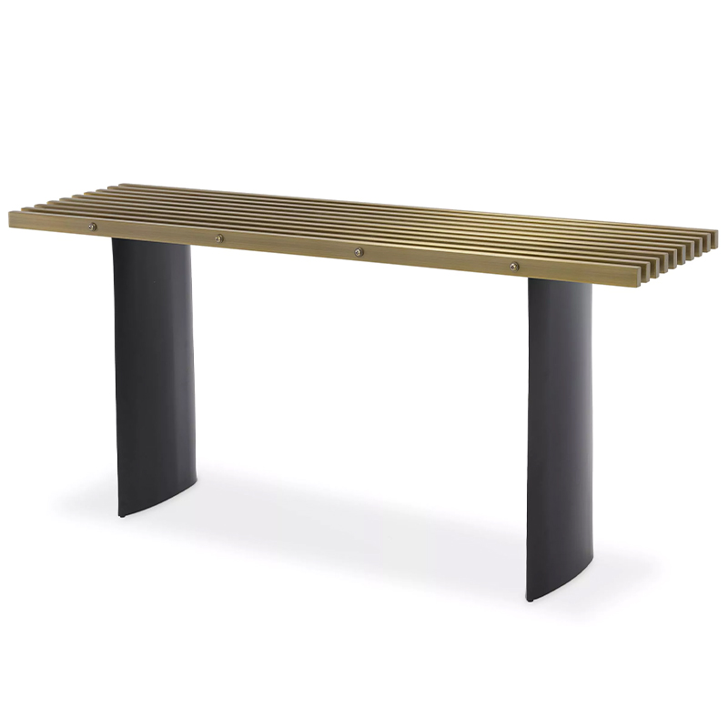 Консоль Eichholtz Console Table Vauclair Латунь Черный в Костроме | Loft Concept 