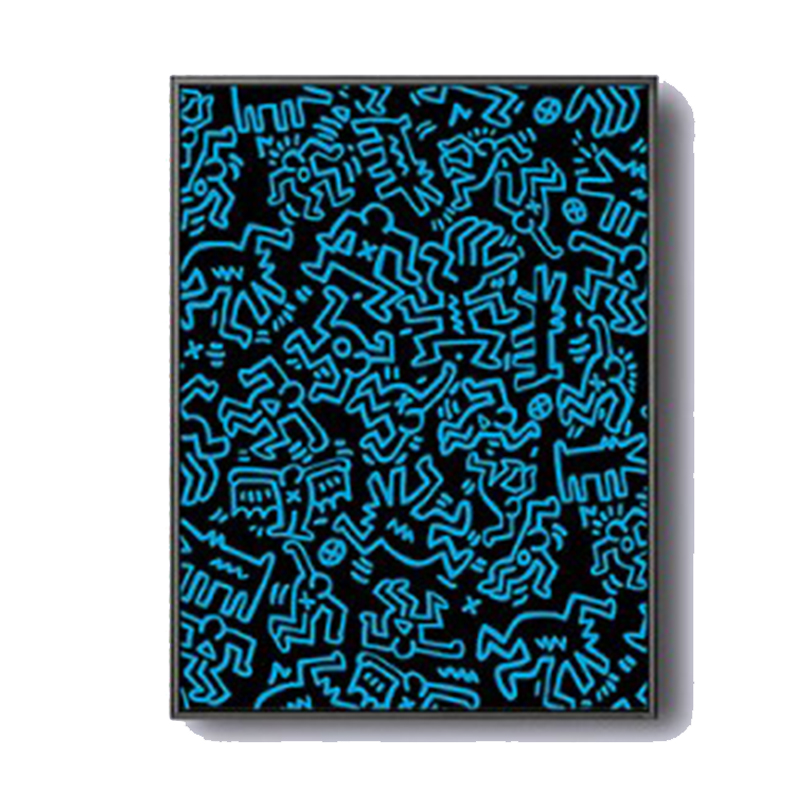 Постер Keith Haring 7 Черный Синий Постер Keith Haring 7 Черный Синий в Костроме | Loft Concept