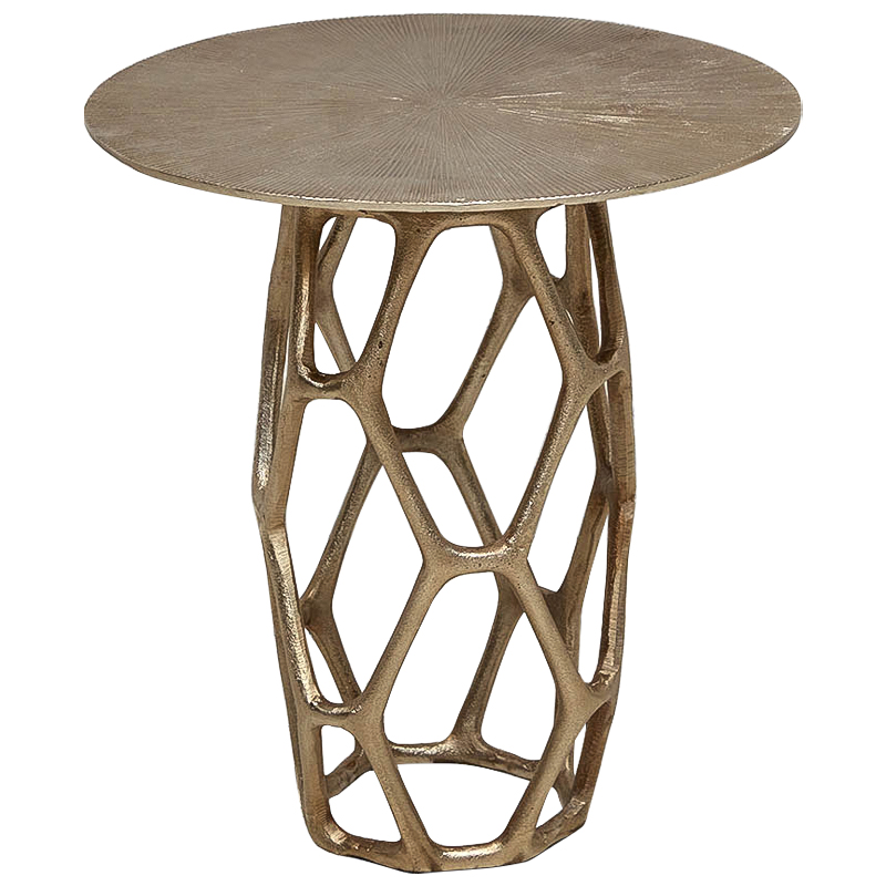 Круглый приставной столик из металла Mahdi Side Table Винтажное Темное Золото Круглый приставной столик из металла Mahdi Side Table Винтажное Темное Золото в Костроме | Loft Concept