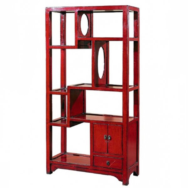 Красный китайский стеллаж countless treasures Красный (Red) Красный китайский стеллаж countless treasures Красный (Red) в Костроме | Loft Concept