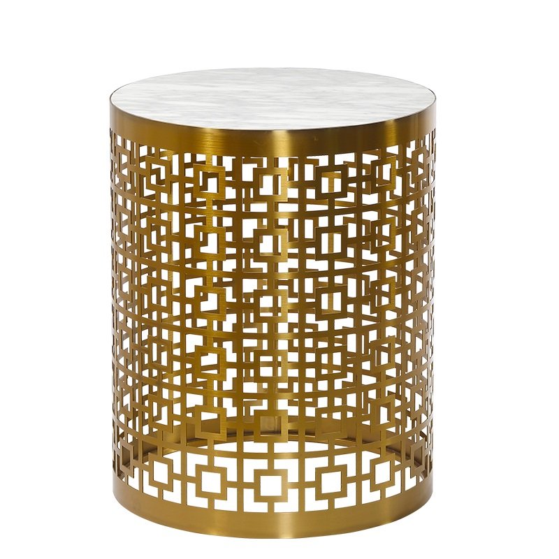 Приставной стол Artesia Side Table Table White Глянцевое золото Белый Приставной стол Artesia Side Table Table White Глянцевое золото Белый в Костроме | Loft Concept