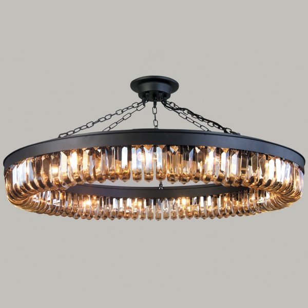 Люстра Retro Frozen Glass Chandelier 15 Черный Люстра Retro Frozen Glass Chandelier 15 Черный в Костроме | Loft Concept