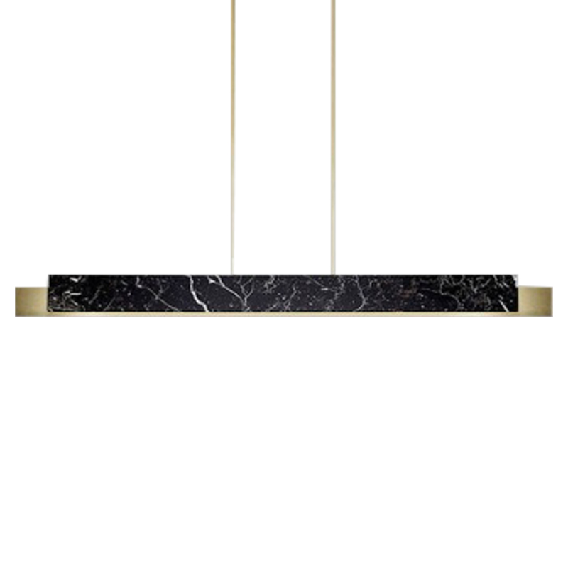 Люстра Leonce Marble Linear Chandelier Brass Черный Мрамор Nero Латунь Люстра Leonce Marble Linear Chandelier Brass Черный Мрамор Nero Латунь в Костроме | Loft Concept