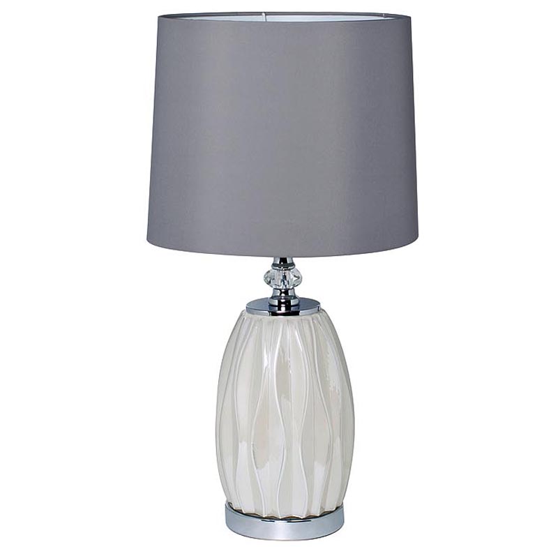 Настольная лампа Christer Table Lamp white glass Голубой Серый Никель Настольная лампа Christer Table Lamp white glass Голубой Серый Никель в Костроме | Loft Concept