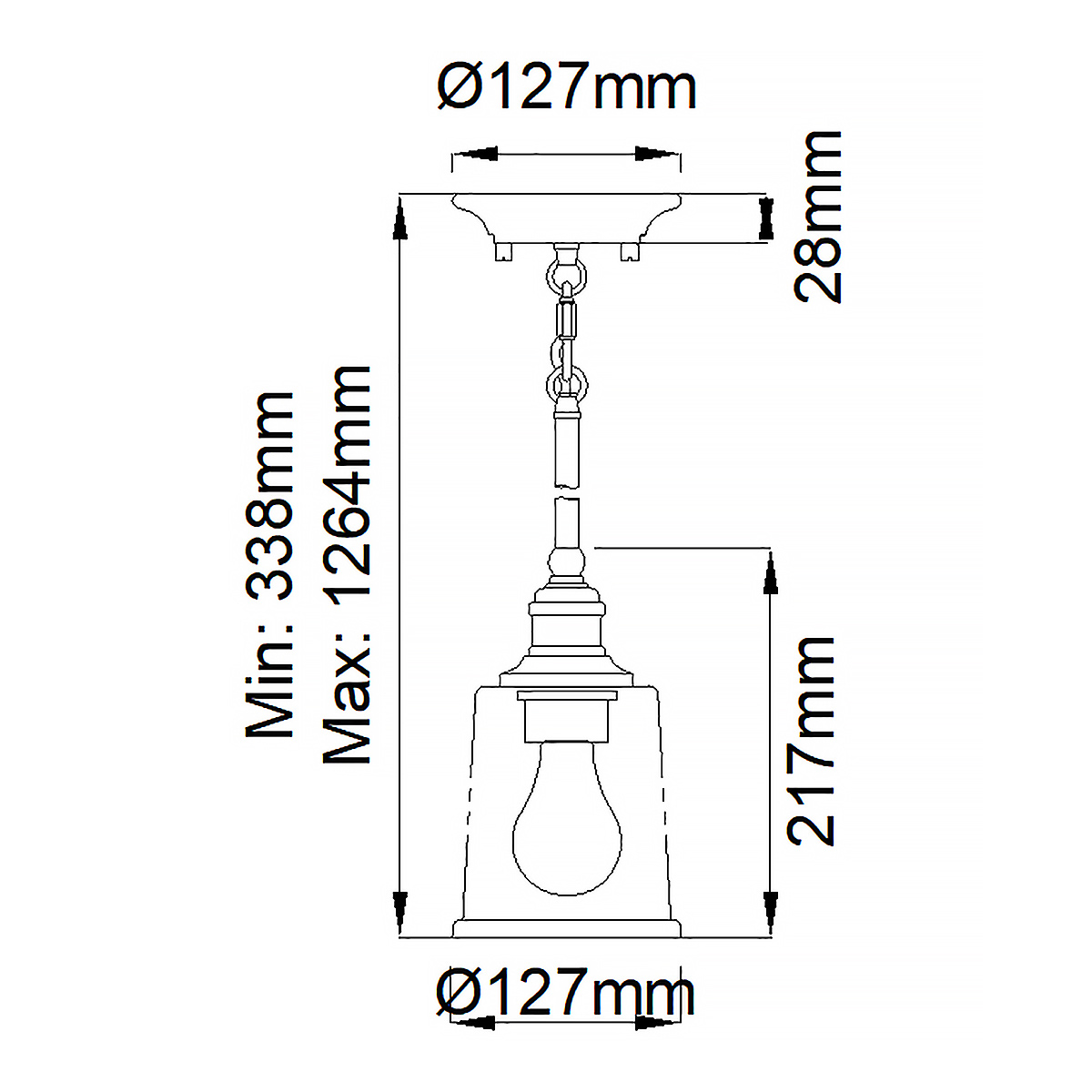 Подвесной светильник со стеклянным плафоном в форме колокола с эффектом пузырьков Kichler в Костроме