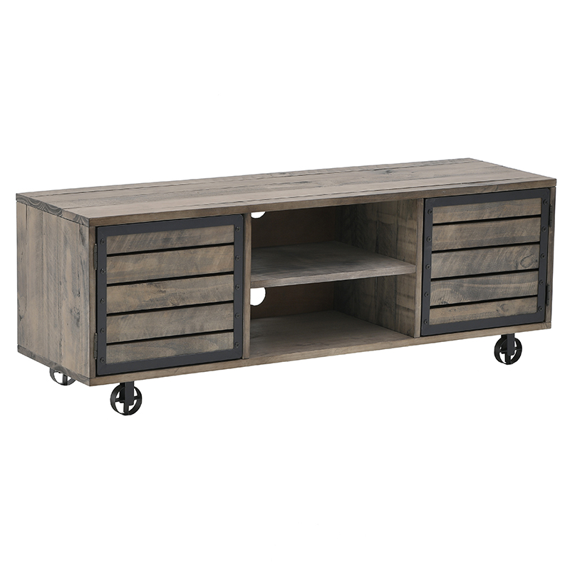 Деревянный длинный комод на колесах Morris Chest of Drawers Коричневый Деревянный длинный комод на колесах Morris Chest of Drawers Коричневый в Костроме | Loft Concept