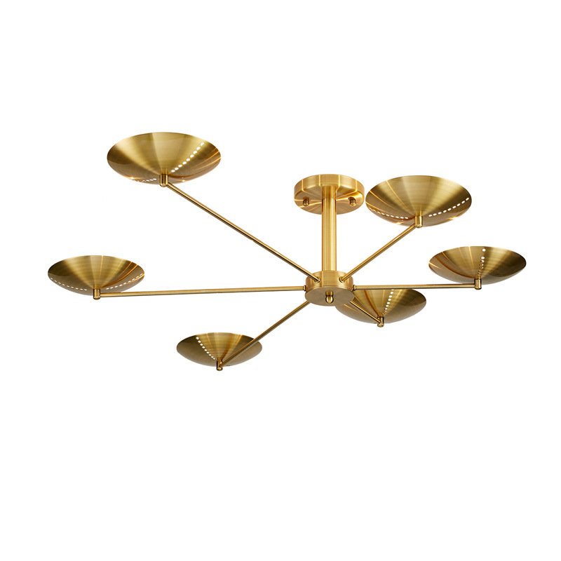 Потолочный светильник Brass Disk Латунь Потолочный светильник Brass Disk Латунь в Костроме | Loft Concept