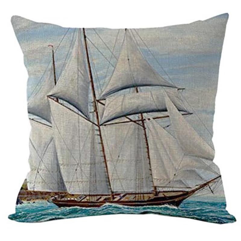 Декоративная подушка Stile Marino Ship Мульти Декоративная подушка Stile Marino Ship Мульти в Костроме | Loft Concept