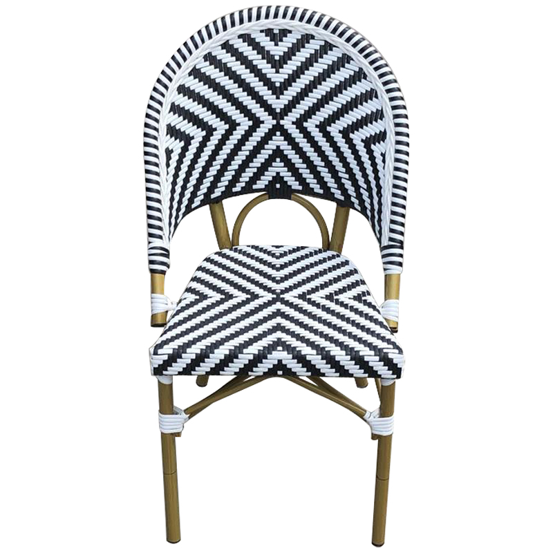 Стул ротанг Wicker Camille Rattan Chair Древесина Черно-белый Стул ротанг Wicker Camille Rattan Chair Древесина Черно-белый в Костроме | Loft Concept