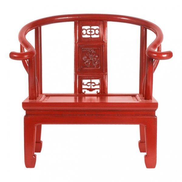 Кресло для медитации Chinese Armchair Red Красный Кресло для медитации Chinese Armchair Red Красный в Костроме | Loft Concept