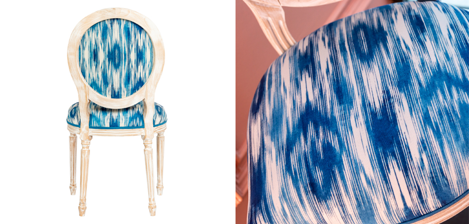 Стул с голубым узором Ikat Pattern Стул с голубым узором Ikat Pattern - Loft-Concept в Костроме